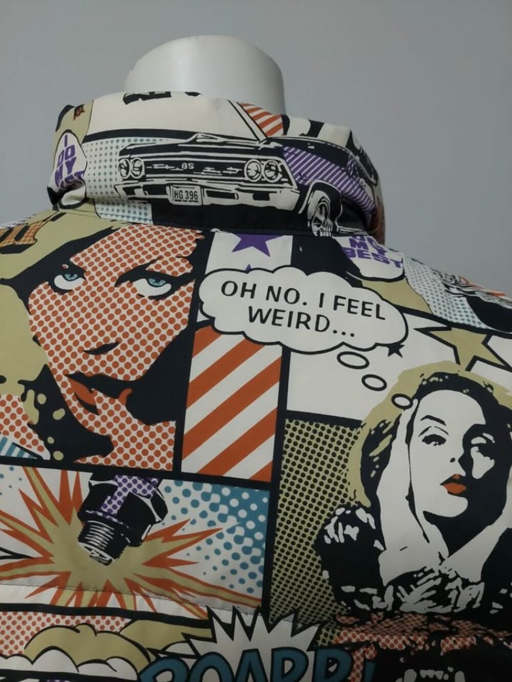 Rare Hysteric Glamour Reversible Manga Print Puffer Vest – Navy/Multi Small NWOT - Picture 8 of 12